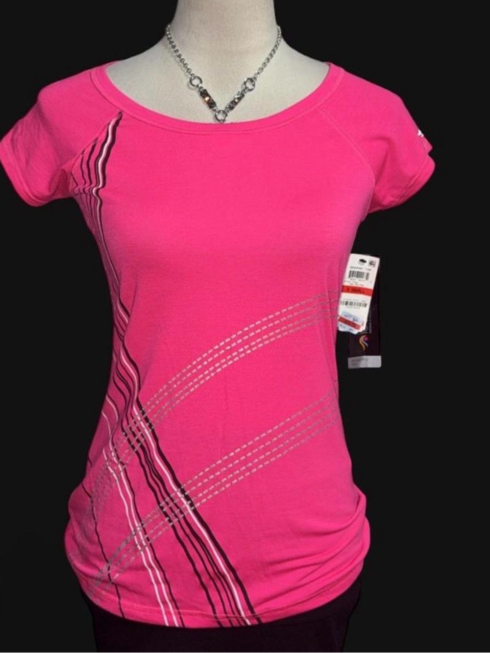 Ideology Hot Pink Short Sleeve Graphic Tee